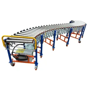 Chinese Factory Flexible Expandable Unloading Full Automatic Roller Conveyor From Container