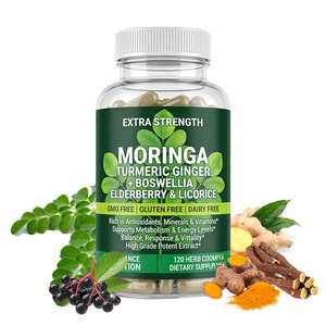 OEM/ODM Aliments santé, vitamines, compléments alimentaires, usine directe, capsules de feuilles de Moringa biologiques, personnalisables pour adultes - Product Image 1