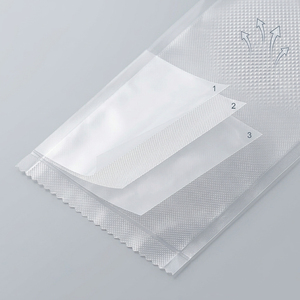 Recyclable Eco Friendly Heat Seal PE Vacuum Plastic Bag with Embossed Texture for Commercial Food Packaging - Product Image 3