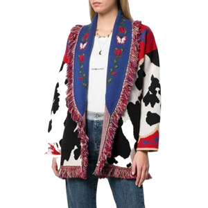 Suéter de Moda para <span class=keywords><strong>Mujer</strong></span> <span class=keywords><strong>al</strong></span> <span class=keywords><strong>por</strong></span> <span class=keywords><strong>Mayor</strong></span> de Alta Calidad, Bordado de Flores, Manga Larga, Cárdigan de Cachemira - Product Image 2