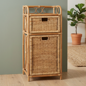 High Quality Hot Selling Rattan Natural Rack 2 Different Size Drawers With Simple Elegant Modern Design From Indonesia - Product Image 2