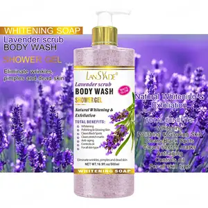 Natural Shower Gel Turmeric Vitamin C Arbutin Whitening Body Wash Scrub Hydrating Exfoliating Bath Soap Deep Clean Skincare