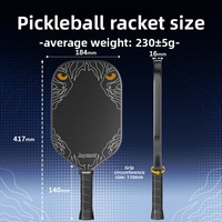 Raquette de pickleball 16 mm semi-pressée à chaud T700, EVA grainé, nid d'abeille PP 4S, sweet spot efficace et tendance
