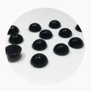Black Semi-Circular <b>Doll</b> <b>Eyes</b> No-Hole Flat Bottom Gloss Finish For Stuffed Animal Toys - Product Image 5
