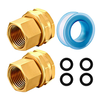 Raccord de tuyau d'arrosage en laiton usiné BSPP, 3/4 GHT femelle vers 1/2 NPT, lisse, résistant à la corrosion, pour plomberie, du fabricant d'origine