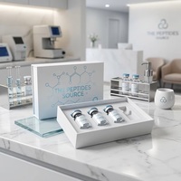 Boîte de luxe personnalisée pour peptides avec logo, boîte rigide en papier gaufré pour flacons de 10 ml, emballage de compléments alimentaires haut de gamme avec aimant