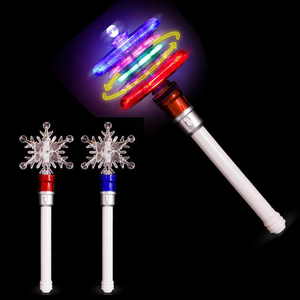 Weihnachtlicher <span class=keywords><strong>LED</strong></span>-Zauberstab für Kinder mit Schneeflocken-Spinner, blinkender, rotierender Leuchtstab, leuchtendes Spielzeug - Product Image 2