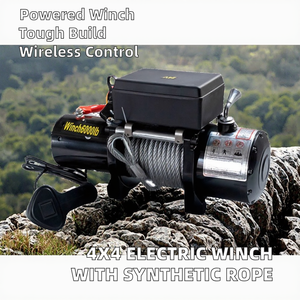 Chất lượng cao 6000lbs <span class=keywords><strong>12V</strong></span> 24V 4WD off-road 4x4 tời điện với dây thép tổng hợp dây cho xe - Product Image 2