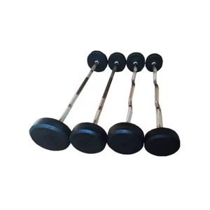 UINIQ Équipement d'haltérophilie Barre d'haltères incurvée à tête ronde en caoutchouc - Product Image 3