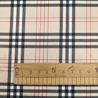 Tissu de doublure imprimé numérique à motif écossais jaune YH8-8504, prêt à être expédié pour les vêtements, les chapeaux, les sacs, les interlinings pour hommes, femmes et filles