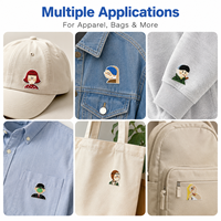 En stock : Patch artistique amusant, broderie mixte, badge classique Mona Lisa, étiquette de personnage pour vestes en jean personnalisées, approvisionnement en gros