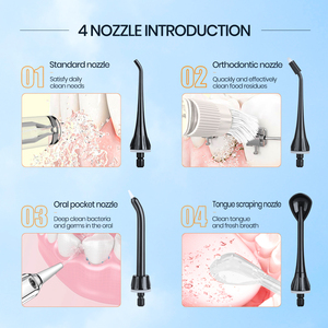 <span class=keywords><strong>Mornwell</strong></span>-limpiador de dientes, aparato para el cuidado <span class=keywords><strong>bucal</strong></span>, blanqueador, hilo Dental de agua inalámbrico con bolsa de viaje de color - Product Image 4