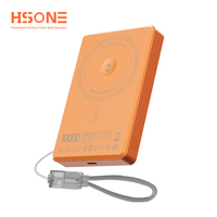 E16A3 L Power Bank Magnétique Sans Fil Ultra Mince 10000mAh 15W Charge Rapide Portable avec Affichage LED