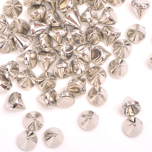 JUNAO Sil Ver Color Punk Spike Rivet Screw Bead Leather Craft Spots Rock DIY Me Tal Cone Studs pour vêtements, chaussures et décoration - Product Image 2