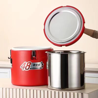 Ensemble de chauffe-plats grande capacité à usage commercial, 5 pièces (4L-7L-15L-30L-60L) avec pot amovible en acier inoxydable