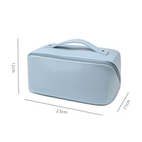 Trousse de Maquillage Portable Grande Capacité en Cuir PU, Imperméable, avec Fermeture Éclair, pour Voyage – Meilleure Vente
