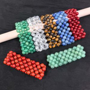 Nouveauté Bracelet en pierres naturelles de 8 mm, <span class=keywords><strong>quartz</strong></span> poli, matériaux mixtes faits à la main, cristal, pour cadeau, filles - Product Image 1