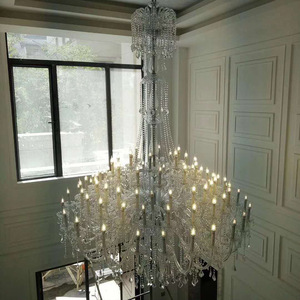 โคมไฟระย้าคริสตัลขนาดใหญ่ หลอดไฟ LED E26 3500K แสงวอร์มไวท์ AC 220V สำหรับห้องนั่งเล่น ติดตั้งพร้อมรีโมทคอนโทรล ปรับความสูงได้ รับประกัน 5 ปี - Product Image 5