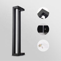 Poignée de porte extérieur, disponible en plusieurs couleurs, en acier inoxydable, sans cadre, en verre, Double poignée de porte d'entrée, OEM / ODM