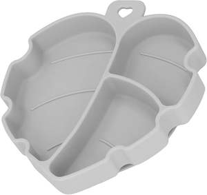 شكل ورقة سيليكون ، صحن مقسم لتدريب الطفل في المرحلة الأولى بألوان متعددة - Product Image 5