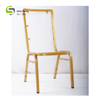 Cadre de chaise de salle à manger en acier brut non fini sans rembourrage en tissu