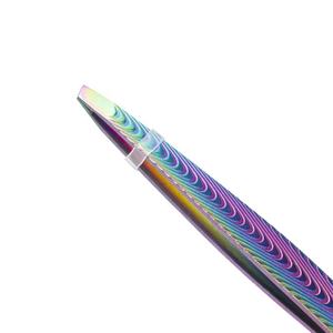 プロのステンレス鋼傾斜先端眉毛ピンセット滑り止めハンドル付きひげ顔脱毛家庭での使用 - Product Image 6