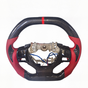 <span class=keywords><strong>Volant</strong></span> de direction personnalisé en fibre de carbone forgée, cuir perforé, chauffant, en forme de D, 3 branches, 35 mm, JHR <span class=keywords><strong>TUNING</strong></span> pour Lexus - Product Image 3