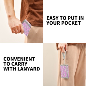 <b>Small</b> Custom Logo Nylon Foldable Girls Coin <b>Purse</b> Short Card Holder Kids Wallet With Rope - Product Image 5