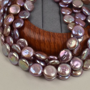 Joyería de Perlas de Agua Dulce Púrpura Barrocas con Botones Dorados, Perlas Sueltas Naturales de Alta Luminosidad para Accesorios de Bricolaje, Tamaño de Orificio Personalizado - Product Image 2