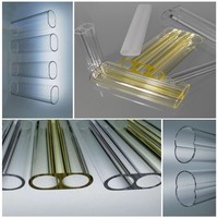 Tube en quartz transparent de haute pureté, courbé en U, cavité de concentration laser avec haute transmission UV et service de cintrage