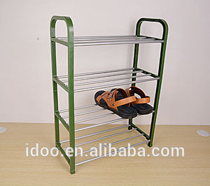 Chariot à chaussures en métal à 4 niveaux, mobilier d'intérieur, meuble en métal, chariot à roulement - Product Image 5