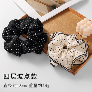 Coletero de tela con lunares de 18 cm y cuatro capas para uso diario de mujer - Product Image 1