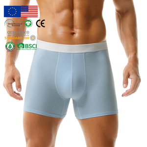<span class=keywords><strong>Intimo</strong></span> Maschile con Logo Personalizzato, <span class=keywords><strong>Boxer</strong></span> in Cotone Azzurro, Tessuto Liscio e Morbido, Comodi Slip e <span class=keywords><strong>Boxer</strong></span> da Uomo per Uso Quotidiano - Product Image 1