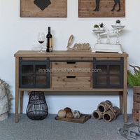 Console de style antique européen en MDF massif, meuble d'appoint, buffet, meuble de rangement durable pour salon et hôtel, facile à assembler