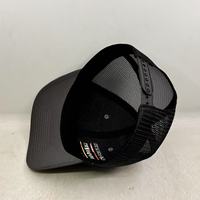 Casquette Trucker en Cuir Personnalisée avec Patch, Nœuds, Badge Note de Musique Argyle, Gris Noir, Dos en Maille, Visière Courbée, Respirante, Imperméable, Réglable