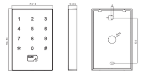 Lector de Tarjetas de Proximidad de Alta Calidad de 125 KHz, ZR501E, Salida Wiegand 26 34 66, para Sistema de Control de Acceso a Puertas con Diseño de Botón Táctil - Product Image 5