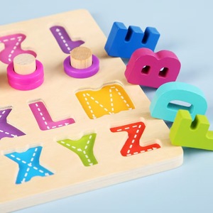 Montessori educativo in legno occupato bordo Set per la matematica dei vecchi bambini <span class=keywords><strong>Puzzle</strong></span> Count forma colore partita di pesca gioco nuovo - Product Image 5