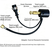Adaptor Pistol Las MIG, Soket Euro ke OTC, Antarmuka Konversi Pengumpan Kawat