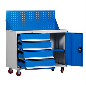 Atelier moderne grande capacité multi-fonction 4 tiroirs porte unique boîte à outils réparation automatique matériel chariot <span class=keywords><strong>de</strong></span> rangement armoire <span class=keywords><strong>de</strong></span> garage - Product Image 5