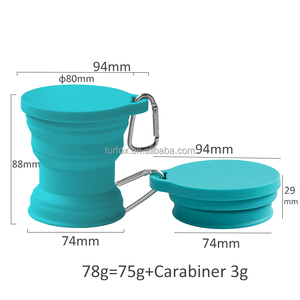 Factory 250ml Portable Silicone <strong>Collapsible</strong> <strong>Cup</strong> Bpa Free Retractable Camping Wash <strong>Cup</strong> Travel Coffee Mug Silicone Foldable <strong>Cup</strong> - Product Image 2