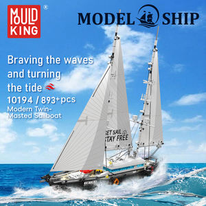 Mould King 10194 Velero Moderno la Gaviota, Juguetes Creativos, Bloques de Construcción de Barco - Product Image 2