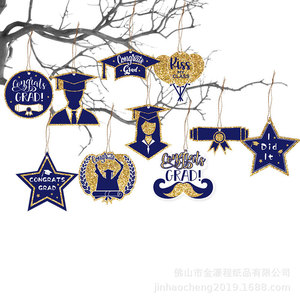 Graduation Decorations Paper Pendant <b>Banner</b> For Party Graduation Season Decor Acrylic Ornament Tags Heart Shape UV Printing - Product Image 4