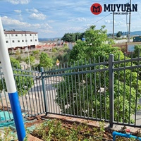 Clôture de sécurité tubulaire soudée en acier à pointes, anti-escalade, pour chantier de construction, directement de l'usine