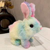 Jouet électronique en peluche de simulation de lapin mignon pour les enfants Interactive Jumping & Dancing Sound Filled PP Cotton Birthday Stress Relief