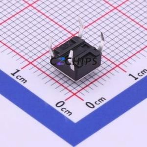 TS6643CJ Tactile Switch Through hole Component (THT)-4P,6x6mm Switch Single Pole Single Throw Round Button 2.5N Through Hole - Product Image 2