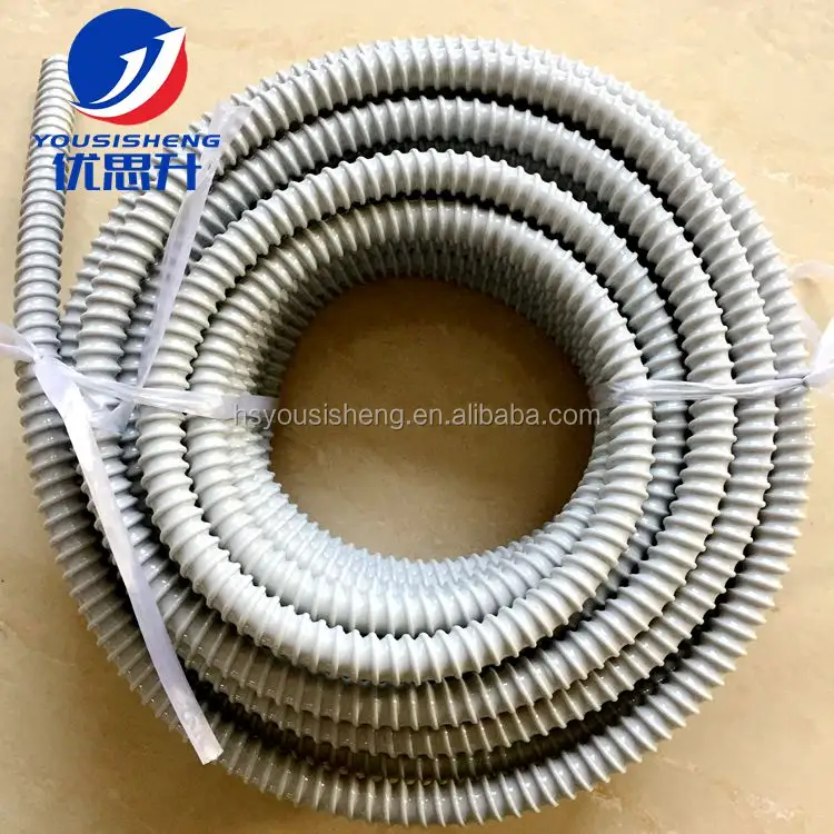 Tubo de conducto de protección de cable de plástico PVC, manguera helicoidal de alambre de acero