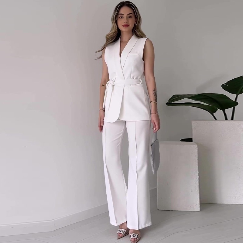 Latest Design Outfits for Women Formal Sets Elegant Ladies Suits Office Wear Top and Pants Two Piece Set Women Clothing · image 5