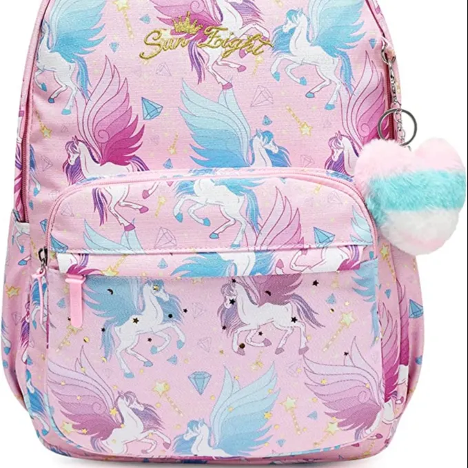 Caran Y – sac à dos pour fille pour enfant de 6 ans, cartable d'école primaire de grande taille, nouveau bleu Aqua