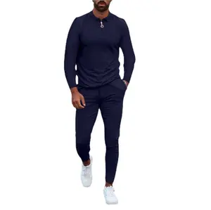 Nibesser — pantalon de marque pour hommes, vêtements automne, grande taille, décontracté, col rabattu, haut