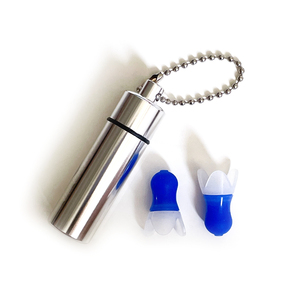 Bouchons d'oreilles de qualité supérieure pour le vol, pour adultes ou enfants, taille certifiée CE, SNR32dB, en silicone, avec étui en aluminium - Product Image 1